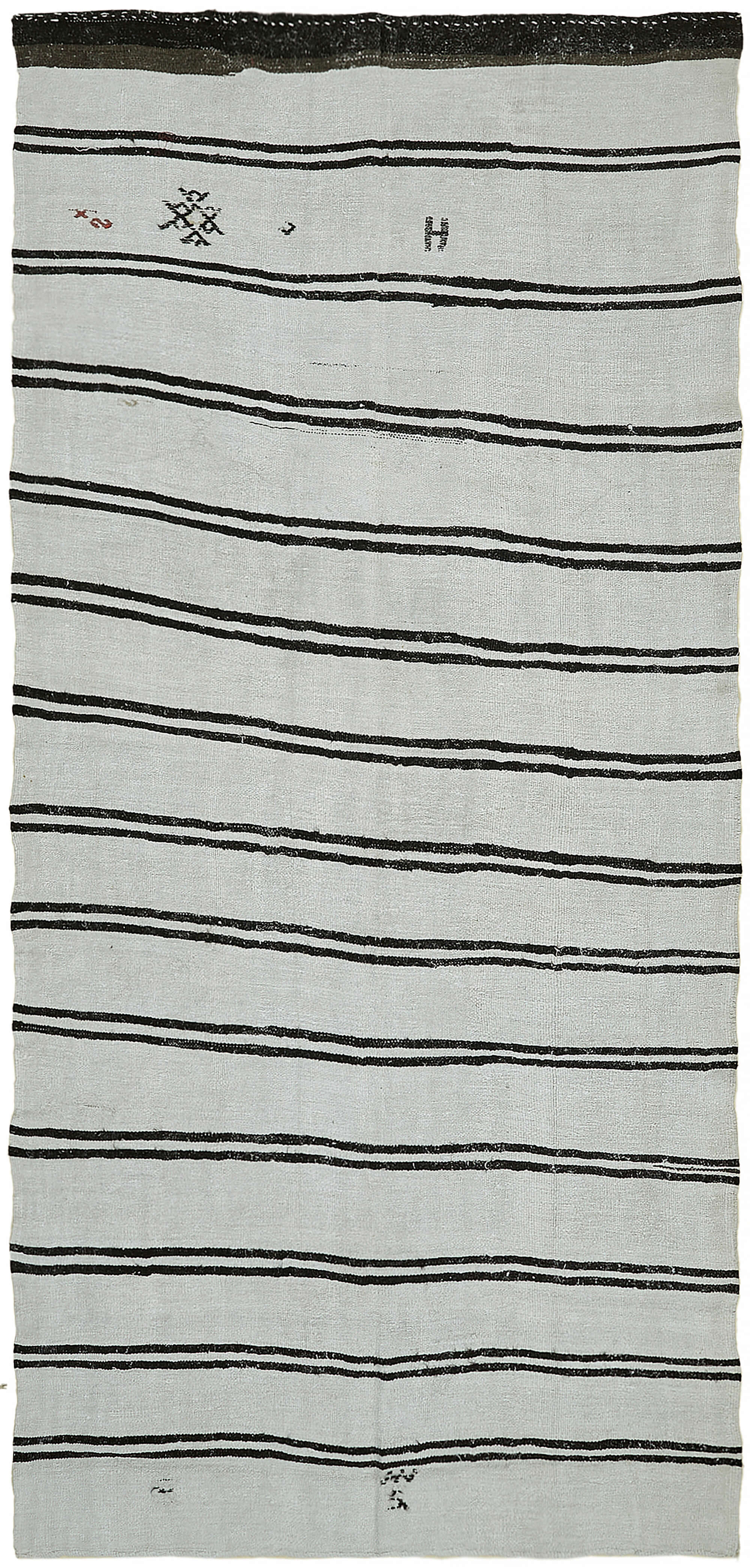 6x12 White Hemp Kilim Rug - 44902