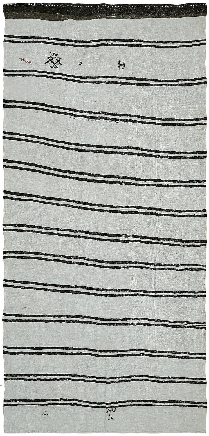 6x12 White Hemp Kilim Rug - 44902