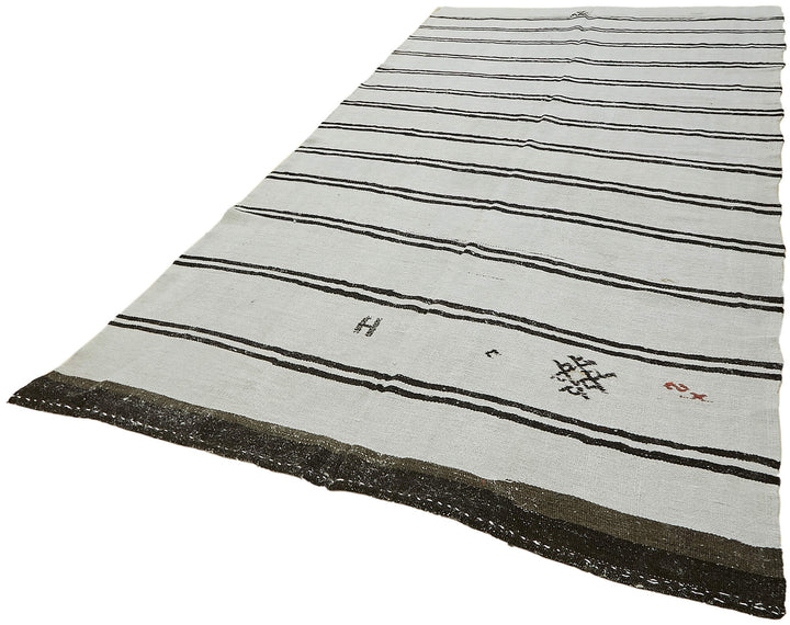 6x12 White Hemp Kilim Rug - 44902