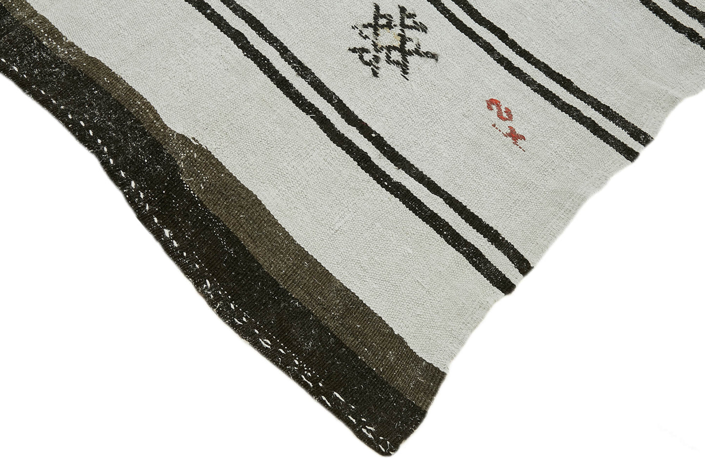 6x12 White Hemp Kilim Rug - 44902