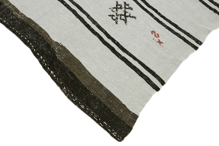 6x12 White Hemp Kilim Rug - 44902