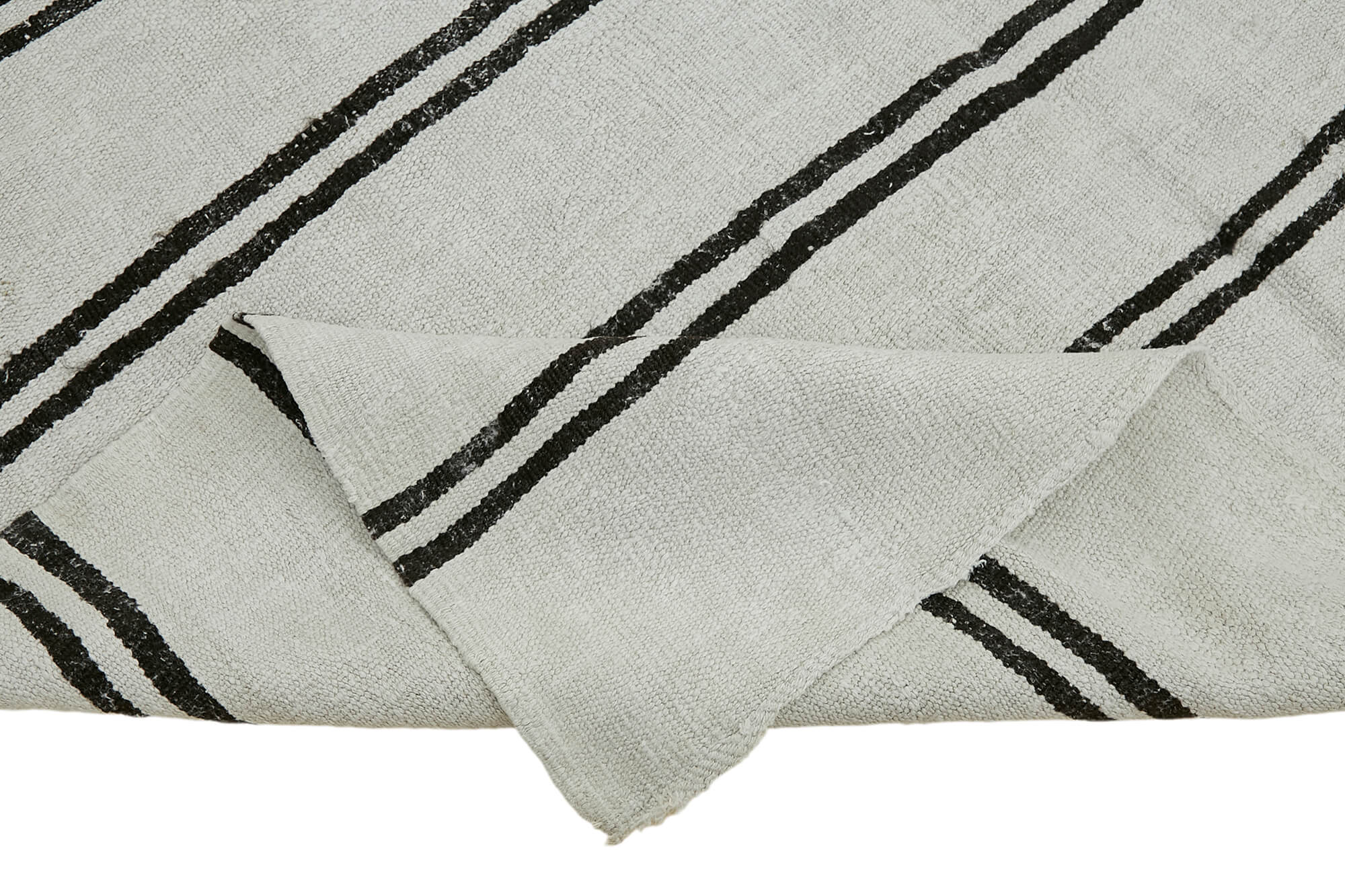6x12 White Hemp Kilim Rug - 44902