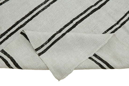 6x12 White Hemp Kilim Rug - 44902