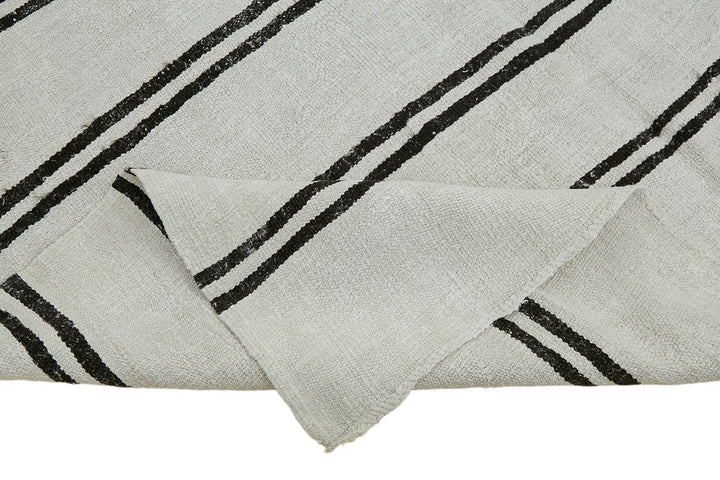 6x12 White Hemp Kilim Rug - 44902