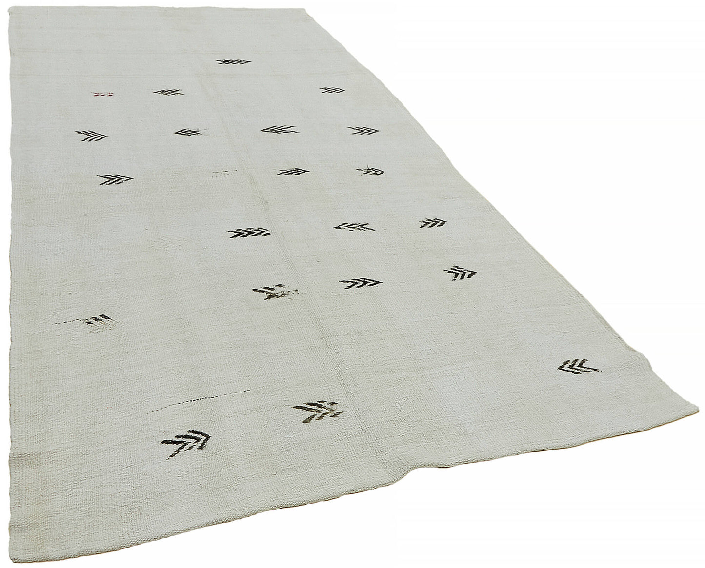 6x11 White Hemp Kilim Rug - 44905