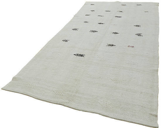 6x11 White Hemp Kilim Rug - 44905