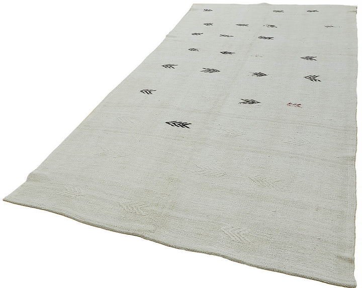 6x11 White Hemp Kilim Rug - 44905