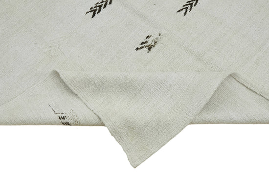 6x11 White Hemp Kilim Rug - 44905