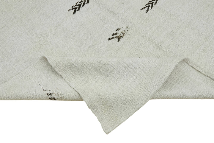 6x11 White Hemp Kilim Rug - 44905