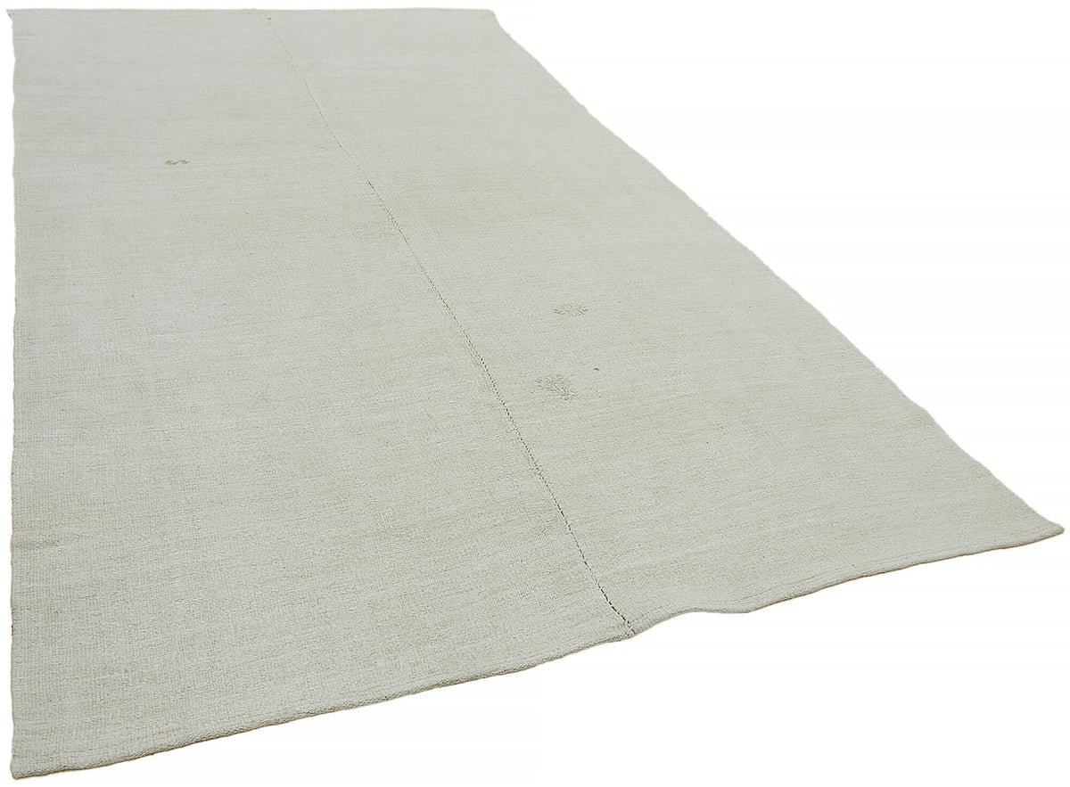 7x11 White Hemp Kilim Rug - 44906