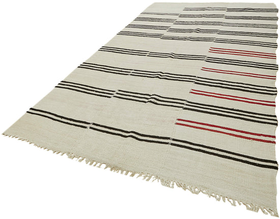 7x12 Beige Hemp Kilim Rug - 44908