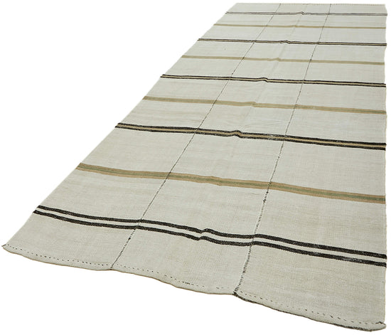 6x14 White Hemp Kilim Rug - 44910