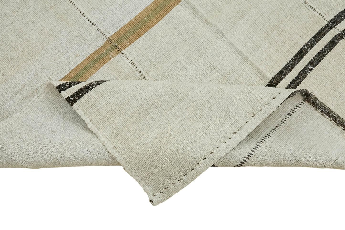 6x14 White Hemp Kilim Rug - 44910