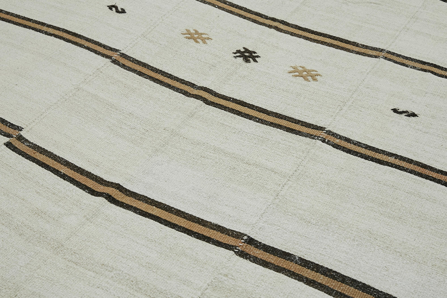 7x13 White Hemp Kilim Rug - 44911