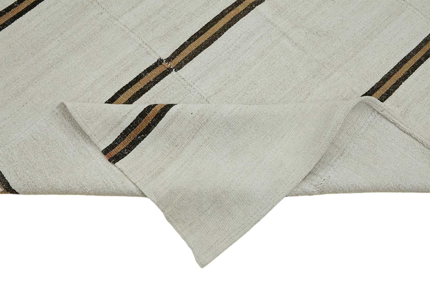 7x13 White Hemp Kilim Rug - 44911