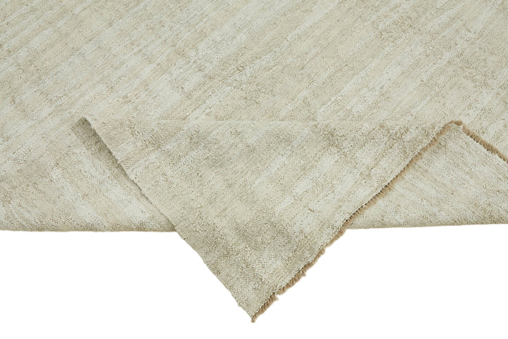 8x11 Beige Hemp Kilim Rug - 44914