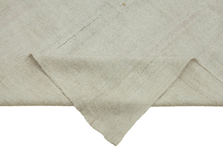 7x12 Beige Hemp Kilim Rug - 44916