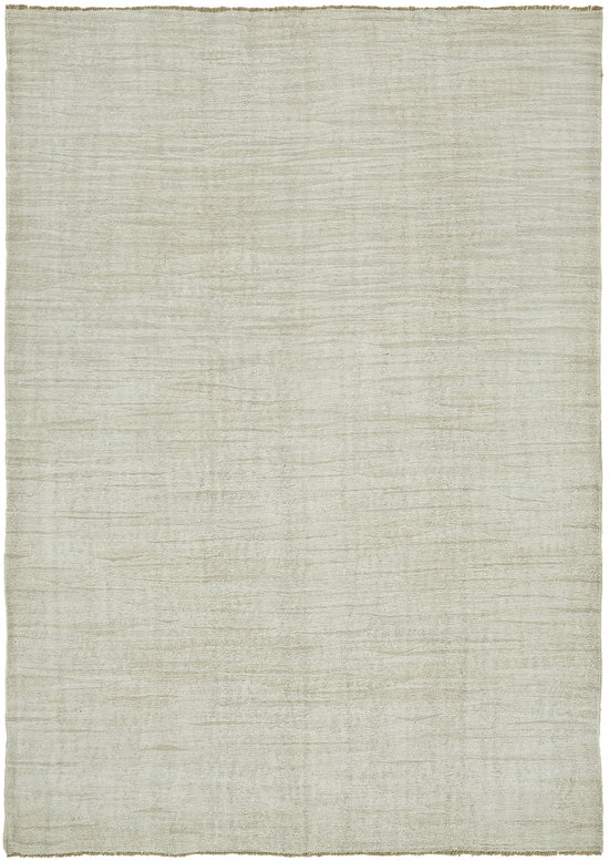 8x11 White Hemp Kilim Rug - 44922