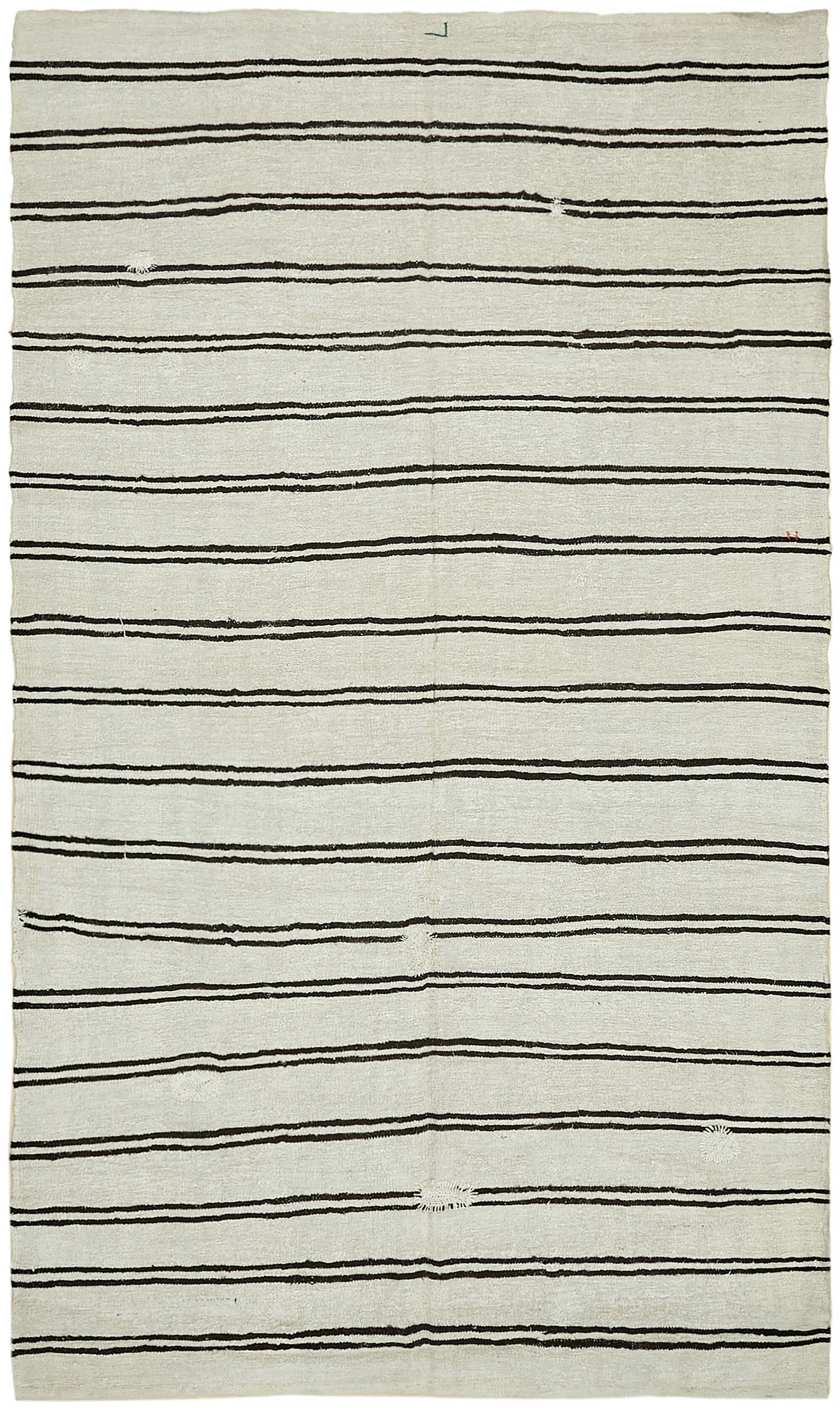 7x12 White Hemp Kilim Rug - 44924