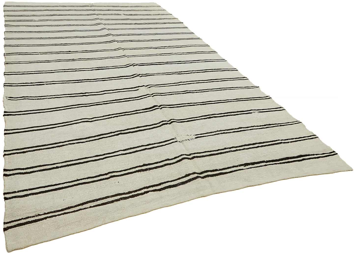 7x12 White Hemp Kilim Rug - 44924