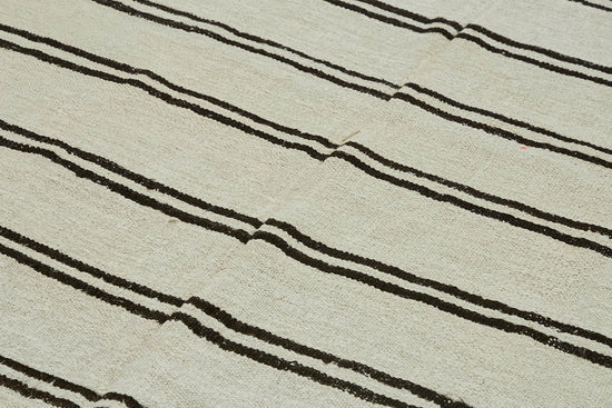 7x12 White Hemp Kilim Rug - 44924
