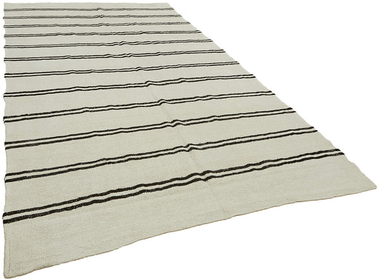 7x12 Beige Hemp Kilim Rug - 44925