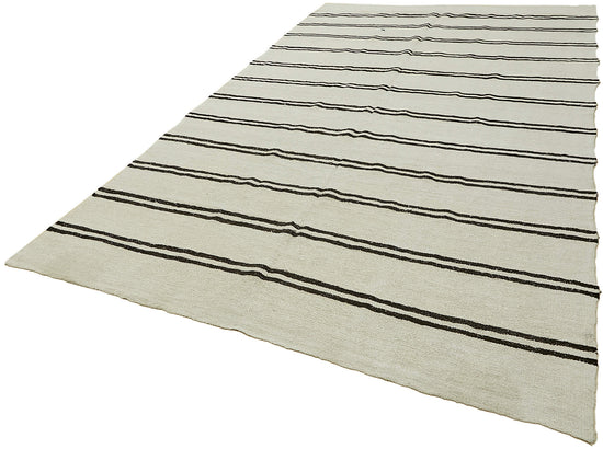 7x12 Beige Hemp Kilim Rug - 44925