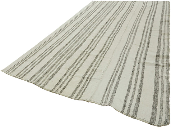 7x12 Beige Hemp Kilim Rug - 44927