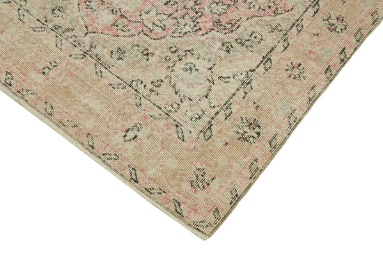 4x7 Beige Turkish Vintage Area Rug - 44930