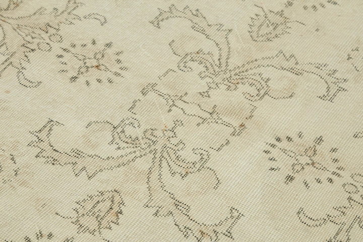 4x7 Beige Turkish Vintage Area Rug - 44931