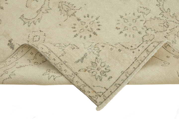 4x7 Beige Turkish Vintage Area Rug - 44931