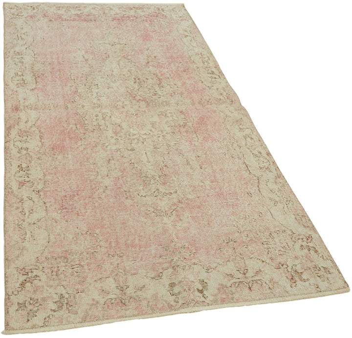 4x7 Beige Turkish Vintage Area Rug - 44939