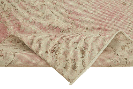 4x7 Beige Turkish Vintage Area Rug - 44939