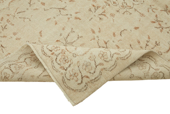 4x7 Beige Turkish Vintage Area Rug - 44942
