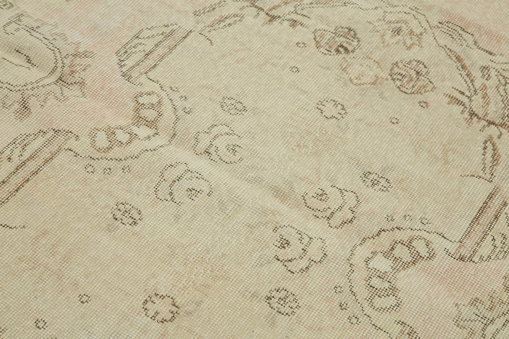 4x7 Beige Turkish Vintage Area Rug - 44943