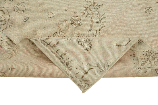 4x7 Beige Turkish Vintage Area Rug - 44943