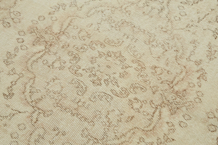 4x7 Beige Turkish Vintage Area Rug - 44944