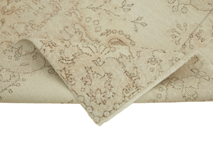 4x7 Beige Turkish Vintage Area Rug - 44944