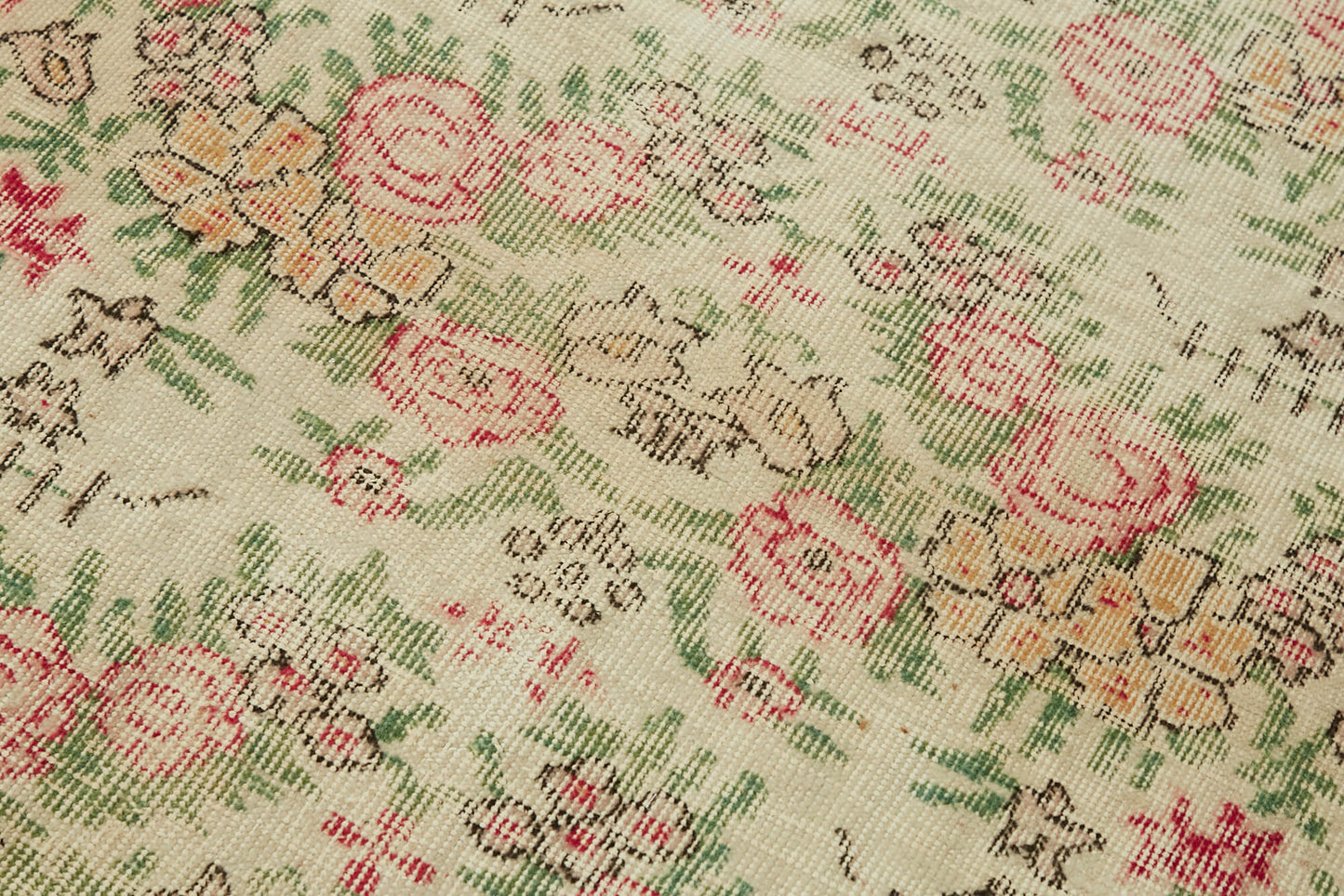 3x6 Beige Turkish Vintage Area Rug - 44953