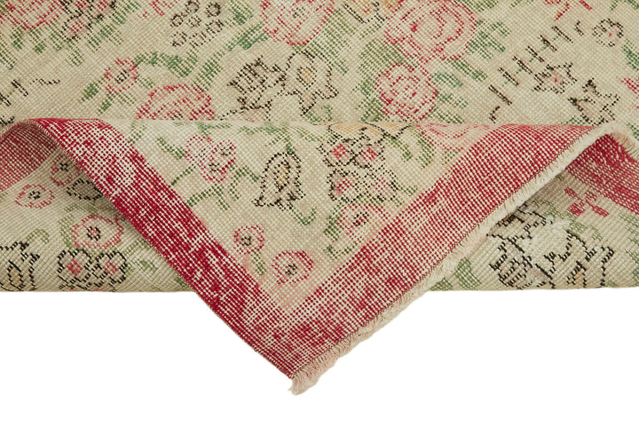 3x6 Beige Turkish Vintage Area Rug - 44953