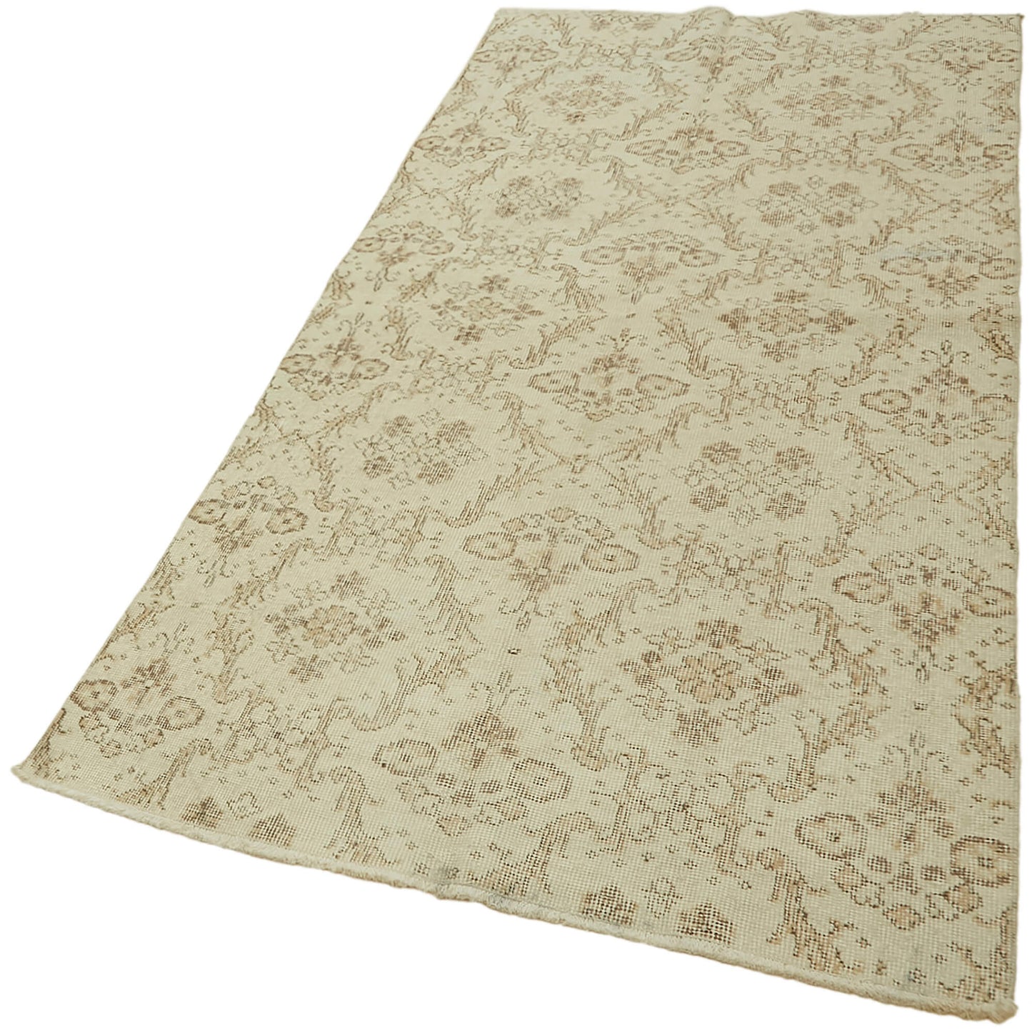 3x7 Beige Turkish Vintage Area Rug - 44958