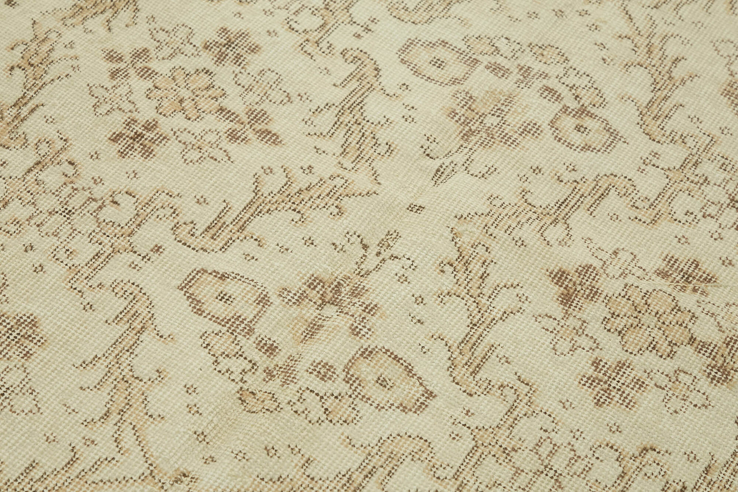 3x7 Beige Turkish Vintage Area Rug - 44958