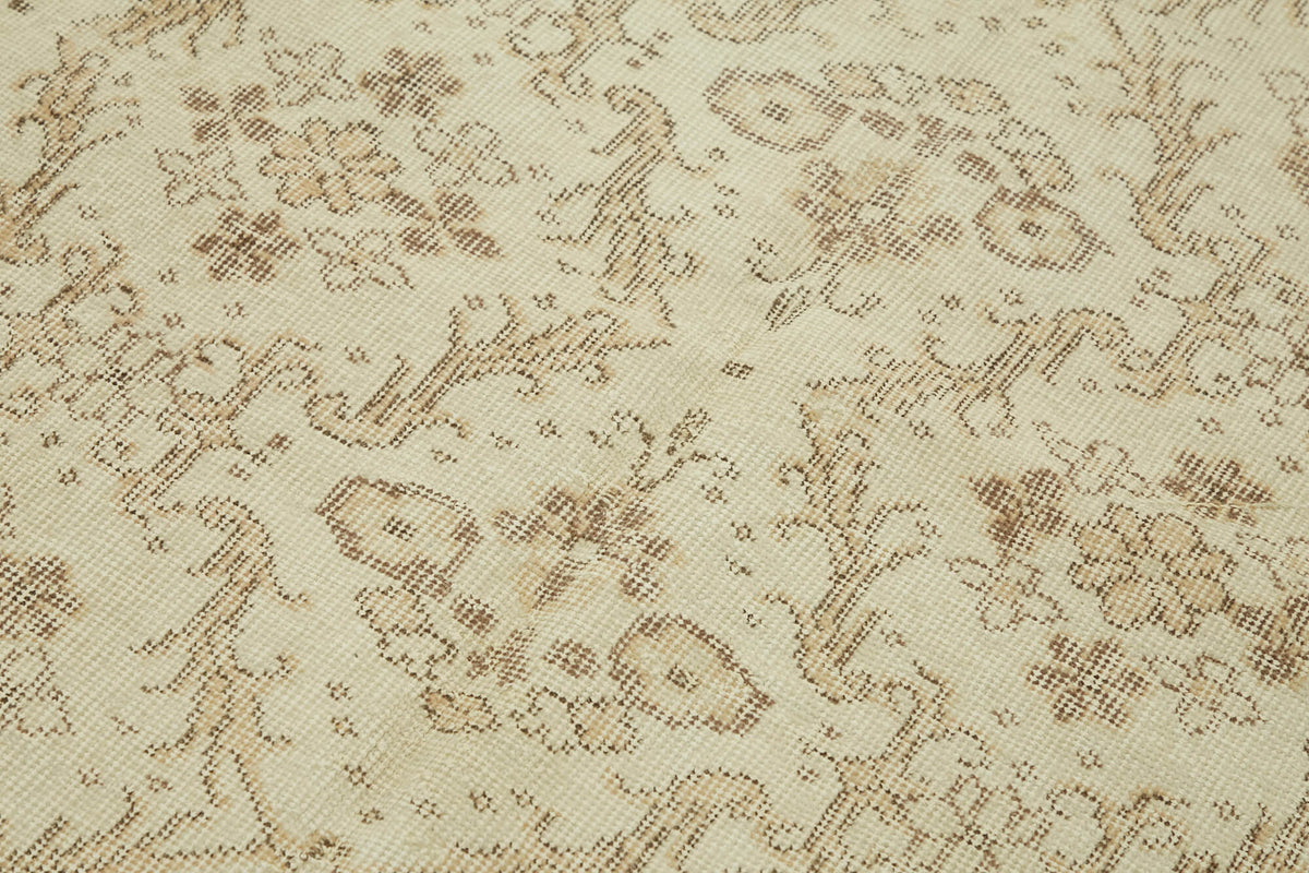 3x7 Beige Turkish Vintage Area Rug - 44958