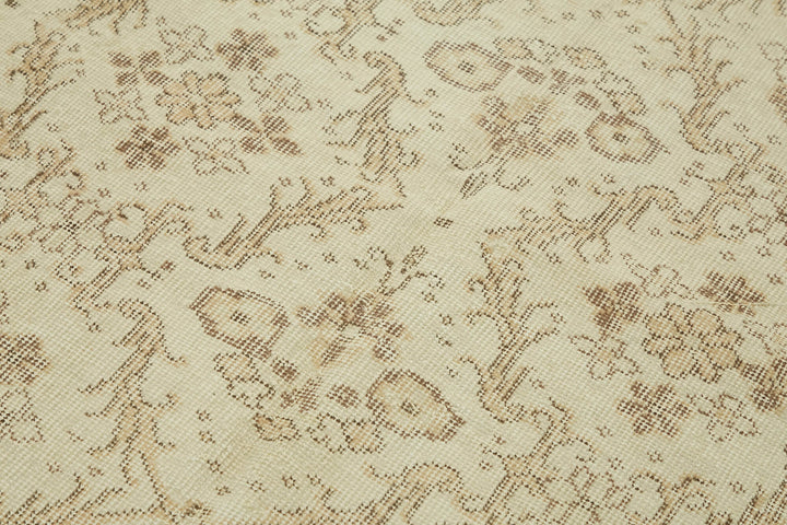 3x7 Beige Turkish Vintage Area Rug - 44958