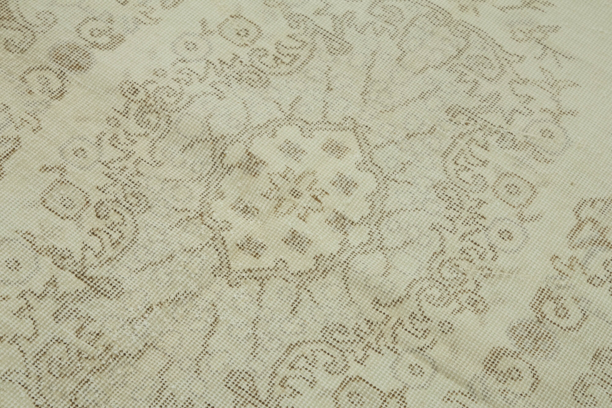 4x6 Beige Turkish Vintage Area Rug - 44962