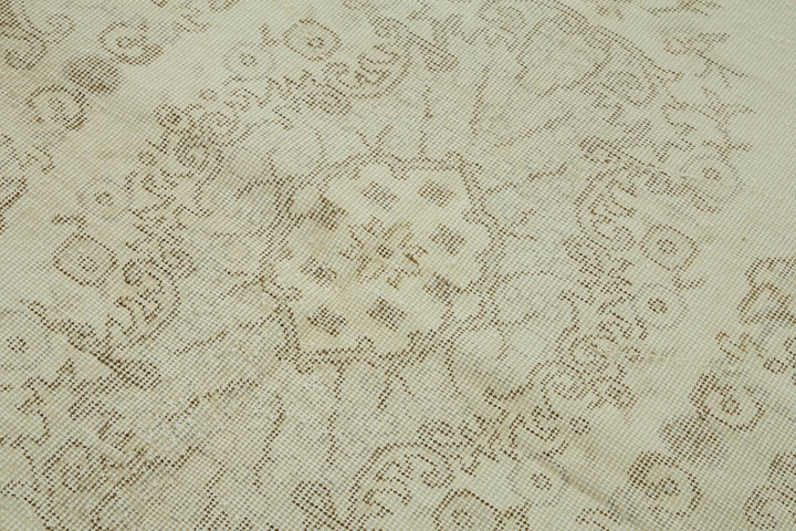 4x6 Beige Turkish Vintage Area Rug - 44962