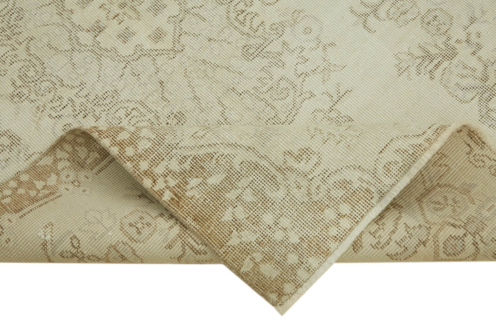 4x6 Beige Turkish Vintage Area Rug - 44962