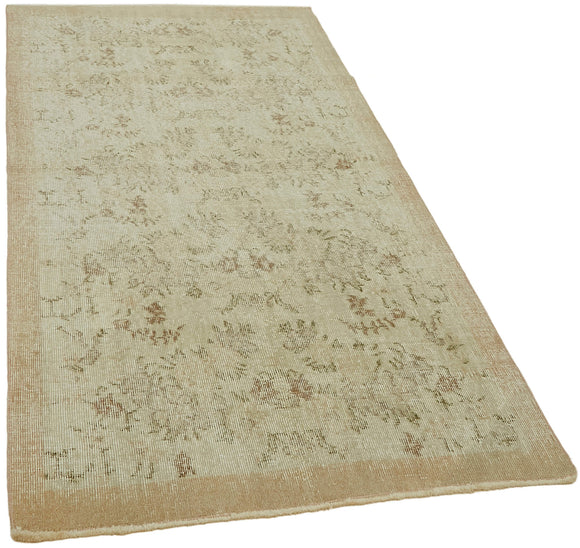 3x7 Beige Turkish Vintage Area Rug - 44963