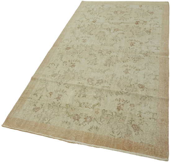 3x7 Beige Turkish Vintage Area Rug - 44963