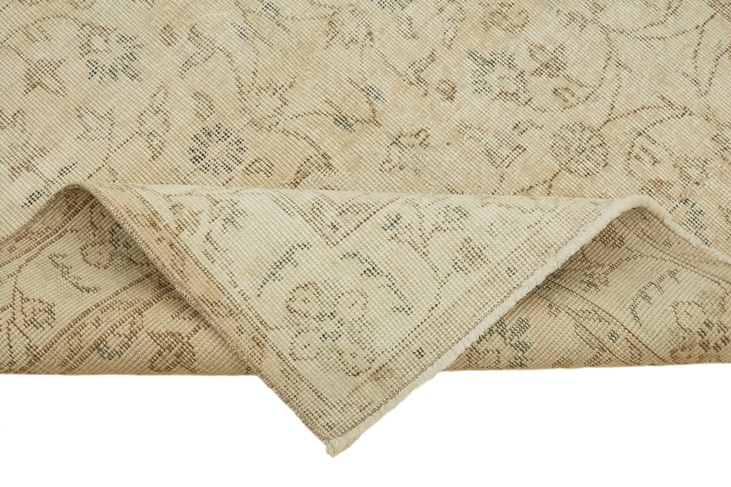 4x6 Beige Turkish Vintage Area Rug - 44967